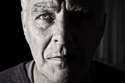 Man's face sporting wrinkles