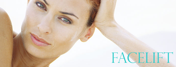 Facelift title image with text over a photo of a woman's face