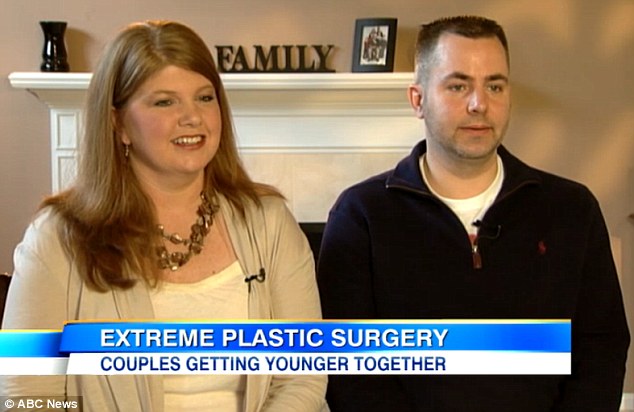 Married couple David and Heather Robertson, who chose to get plastic surgery together.